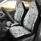 Teddy Bear Pattern Print Design 02 Universal Fit Car Seat Covers