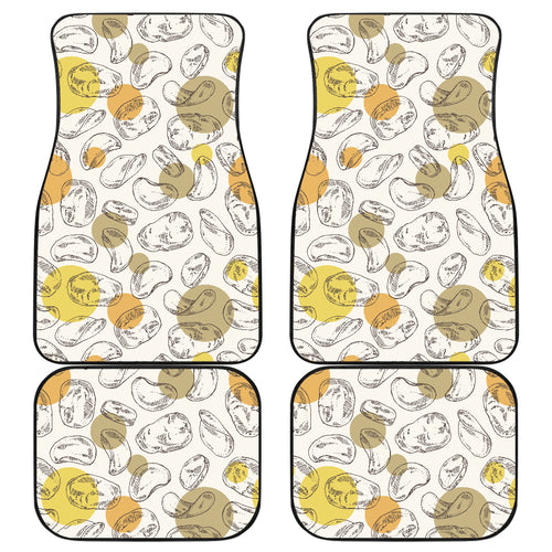 Potato Chips Pattern Print Design 02 Front and Back Car Mats