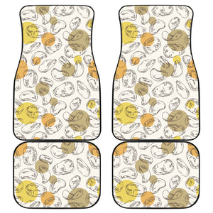 Potato Chips Pattern Print Design 02 Front and Back Car Mats