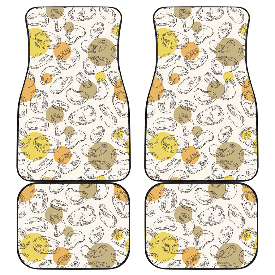 Potato Chips Pattern Print Design 02 Front and Back Car Mats