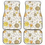 Potato Chips Pattern Print Design 02 Front and Back Car Mats