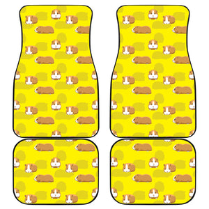 Guinea Pig Pattern Print Design 04 Front and Back Car Mats