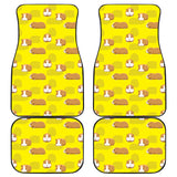 Guinea Pig Pattern Print Design 04 Front and Back Car Mats