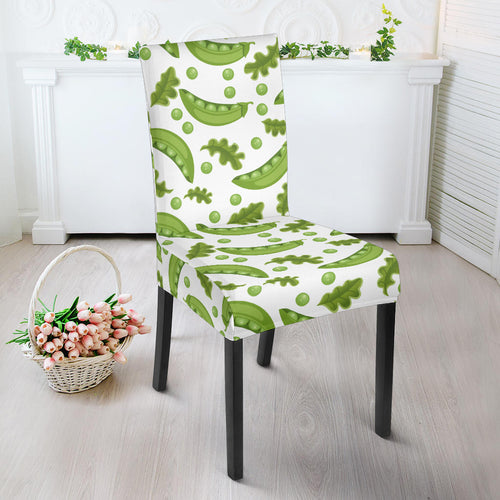 Green Peas Pattern Print Design 02 Dining Chair Slipcover