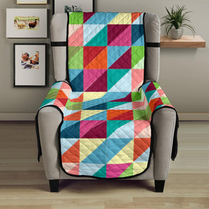 Rainbow Geometric Pattern Chair Cover Protector