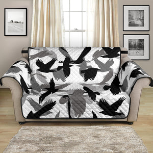 Crow Pattern Loveseat Couch Cover Protector