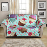 Cup Cake Heart Pattern Loveseat Couch Cover Protector