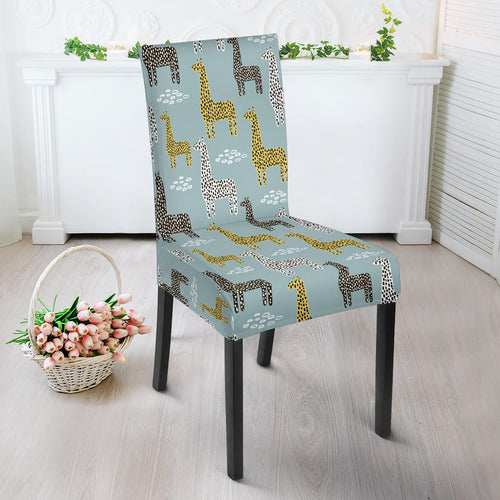 Giraffe Pattern Print Design 03 Dining Chair Slipcover