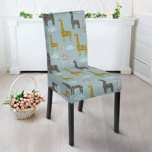Giraffe Pattern Print Design 03 Dining Chair Slipcover