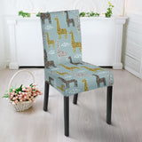 Giraffe Pattern Print Design 03 Dining Chair Slipcover