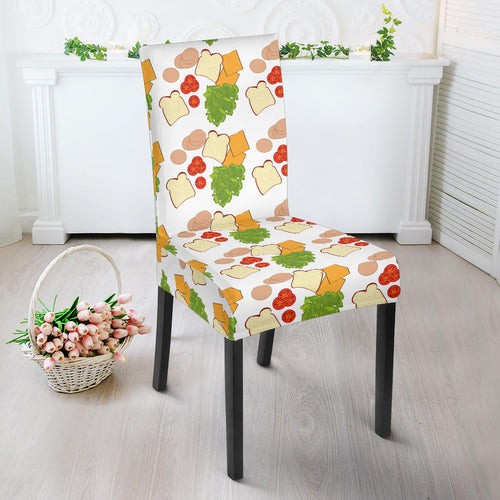 Sandwich Pattern Print Design 02 Dining Chair Slipcover