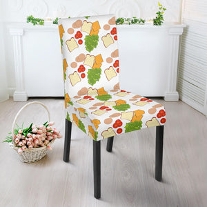 Sandwich Pattern Print Design 02 Dining Chair Slipcover