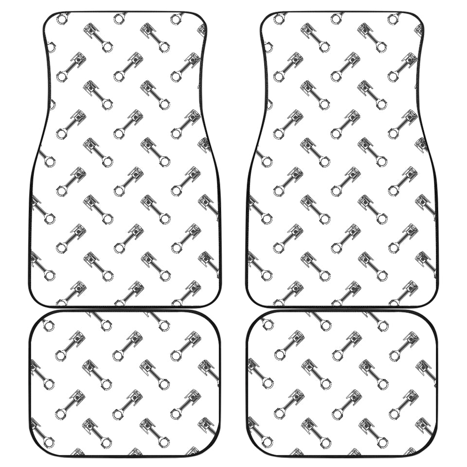 Engine Piston Pattern Print Design 02 Front and Back Car Mats