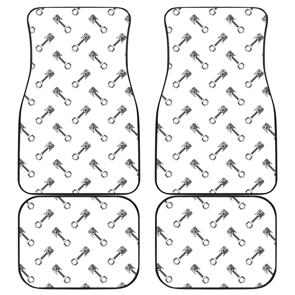 Engine Piston Pattern Print Design 02 Front and Back Car Mats