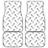 Engine Piston Pattern Print Design 02 Front and Back Car Mats