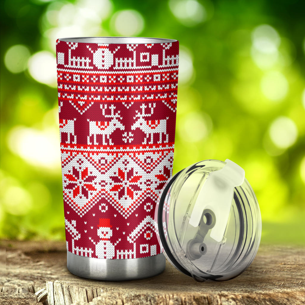 Snowman Sweater Printed Pattern Tumbler