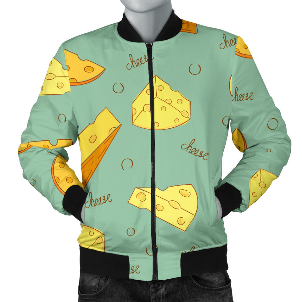 Cheese Pattern Background Men Bomber Jacket