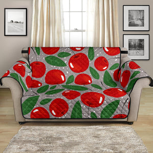 Cherry Leaves Pattern Loveseat Couch Cover Protector