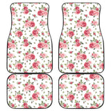 Rose Pattern Print Design 02 Front and Back Car Mats