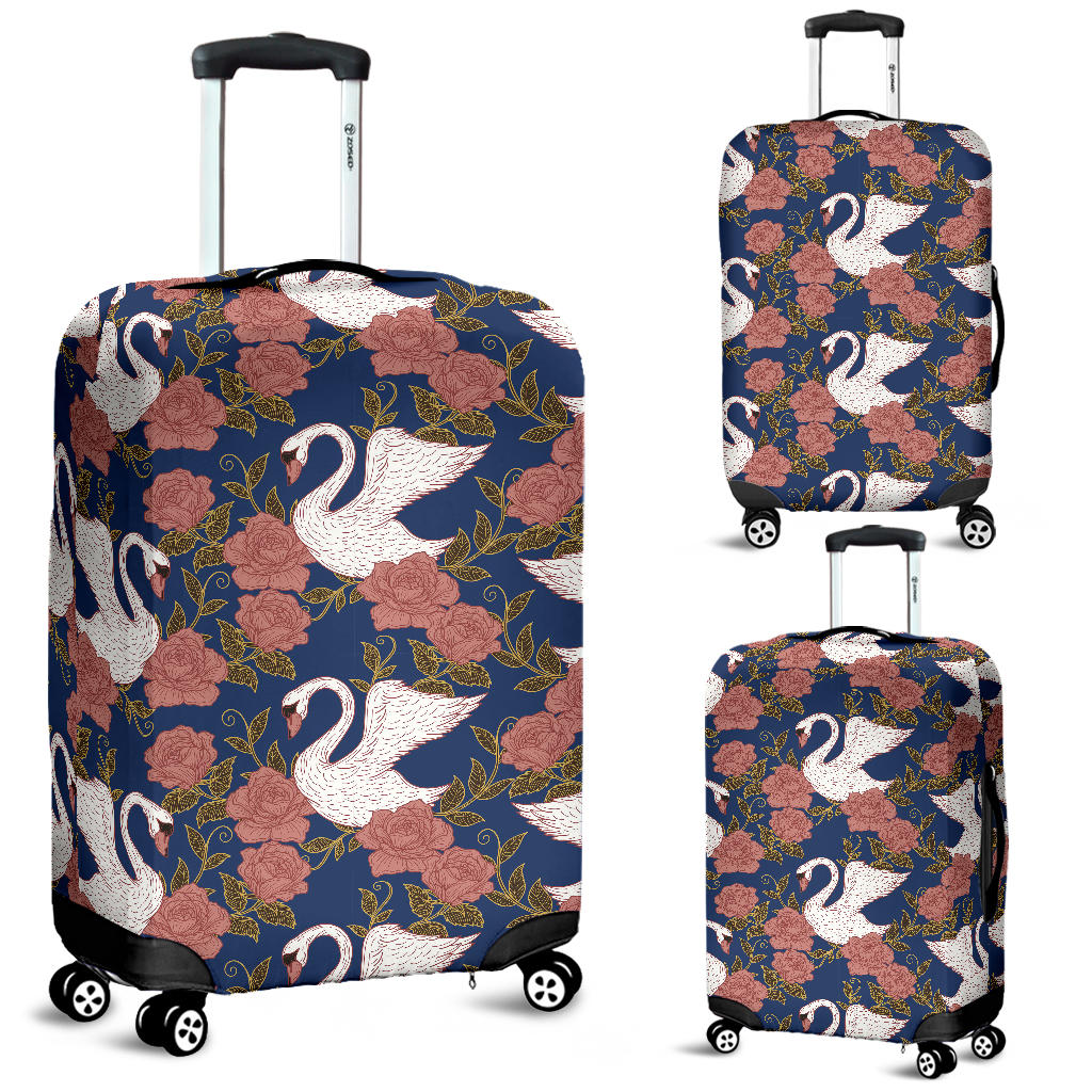 Swan Rose Pattern Luggage Covers