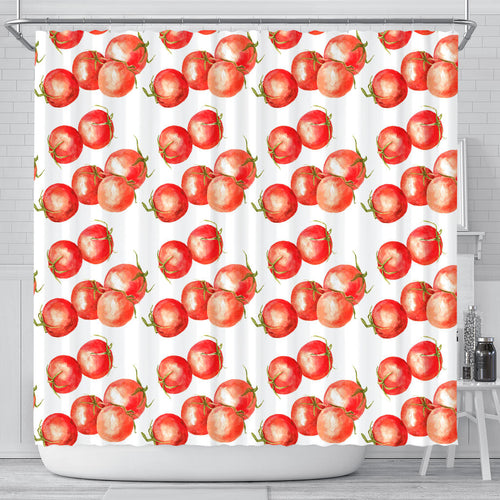 Tomato Water Color Pattern Shower Curtain Fulfilled In US