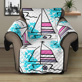Sailboat Pattern Recliner Cover Protector