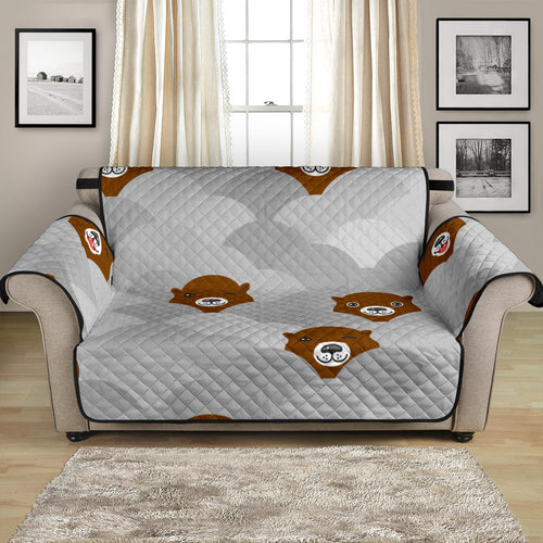 Cute Otter Pattern Loveseat Couch Cover Protector