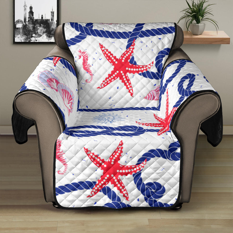 Starfish Shell Rope Pattern Recliner Cover Protector
