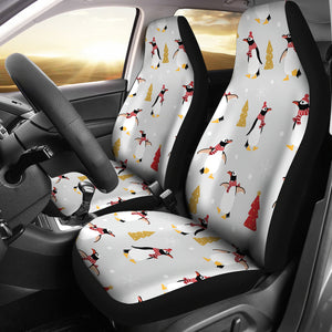 Penguin Christmas Tree Pattern Universal Fit Car Seat Covers