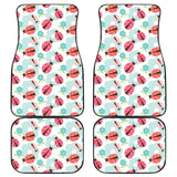 Ladybug Pattern Print Design 03 Front and Back Car Mats