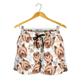 Yorkshire Terrier Pattern Print Design 04 Women Shorts