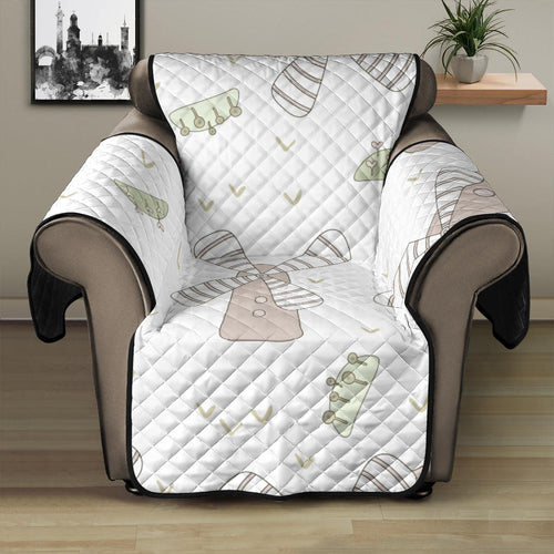 Windmill Pattern Background Recliner Cover Protector