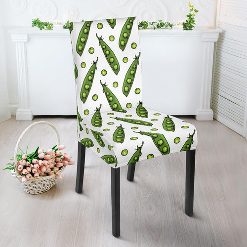 Green Peas Pattern Print Design 03 Dining Chair Slipcover