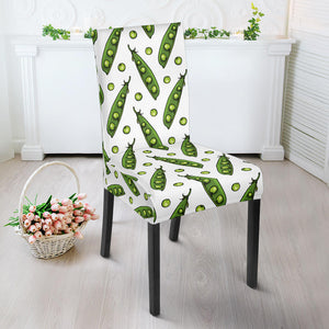 Green Peas Pattern Print Design 03 Dining Chair Slipcover