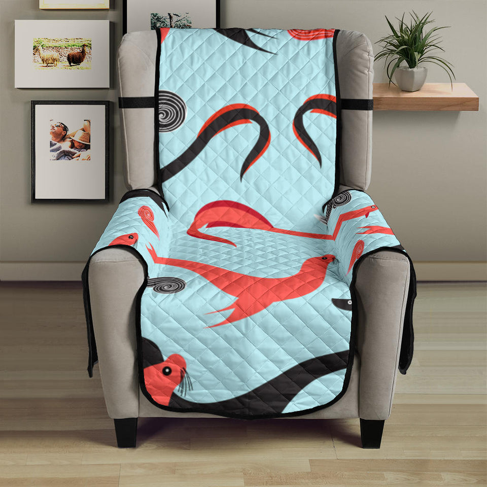 Sea Lion Pattern Theme Chair Cover Protector