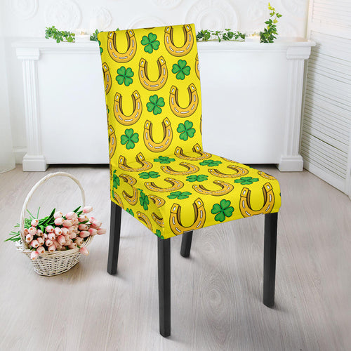 Horseshoes Pattern Print Design 01 Dining Chair Slipcover