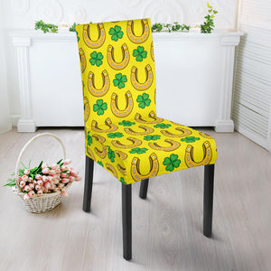 Horseshoes Pattern Print Design 01 Dining Chair Slipcover