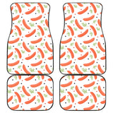 Sausage Pattern Print Design 03 Front and Back Car Mats