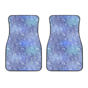 Chemistry Periodic Table Pattern Print Design 02 Front Car Mats