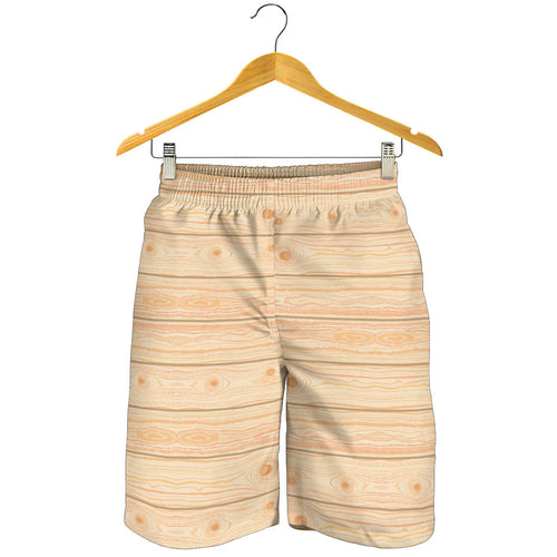 Wood Printed Pattern Print Design 05 Men Shorts