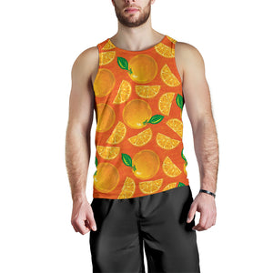 Orange Pattern background Men Tank Top