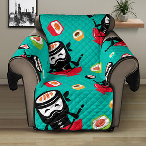 Ninja Sushi Pattern Recliner Cover Protector