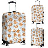 Christmas Gingerbread Cookie Pattern background Luggage Covers
