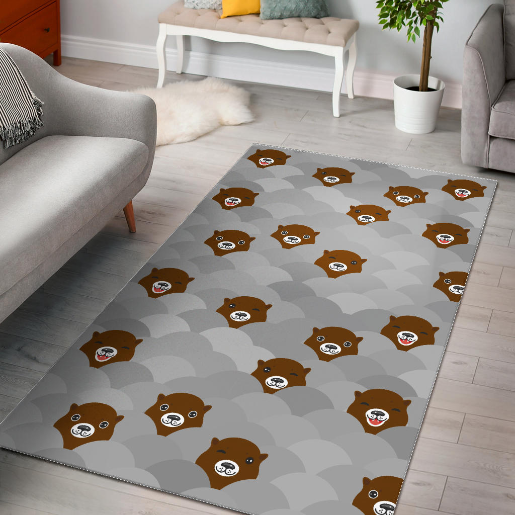 Cute Otter Pattern Area Rug