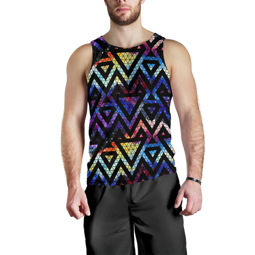 Space Colorful Tribal Galaxy Pattern Men Tank Top