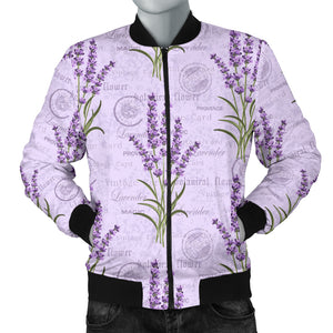 Lavender Pattern Background Men Bomber Jacket