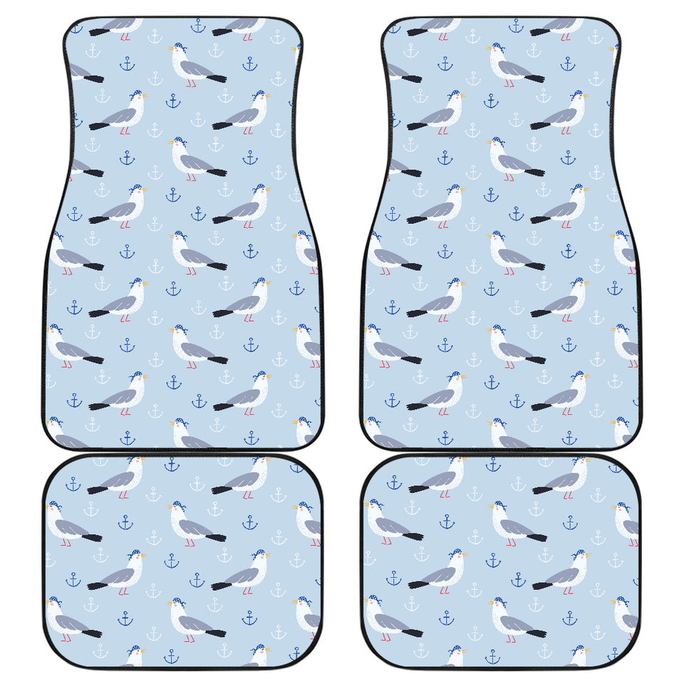 Pigeon Pattern Print Design 03 Front and Back Car Mats