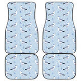 Pigeon Pattern Print Design 03 Front and Back Car Mats