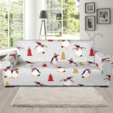 Penguin Christmas Tree Pattern Sofa Slipcover