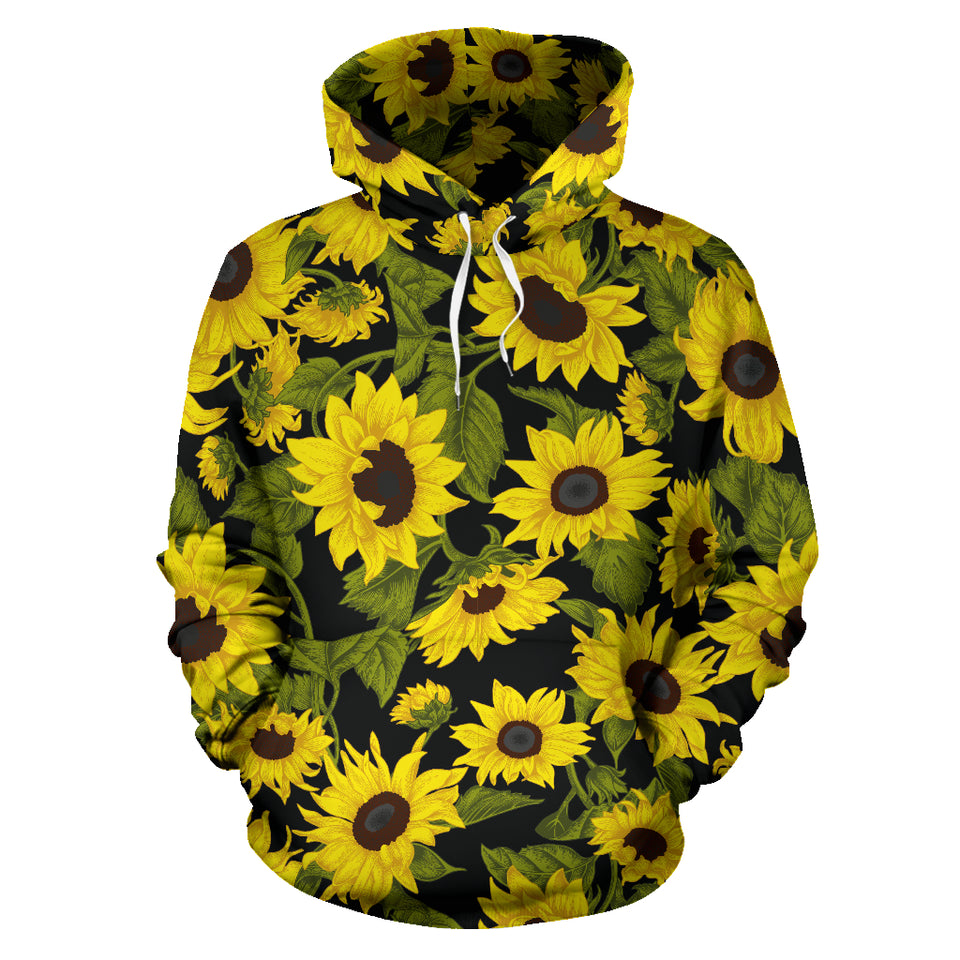 Sunflower Theme Pattern  Men Women Pullover Hoodie